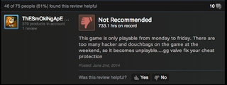 Illustration for article titled Counter-Strike: GO, As Told By Steam Reviews